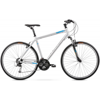 Krosový bicykel Romet Orkan 28" 2M 21" strieborno-modrý 